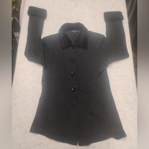 My Michelle Pea Coat Black Faux Fur Collar Women’s Size 9/10 Old Money Preppy 90